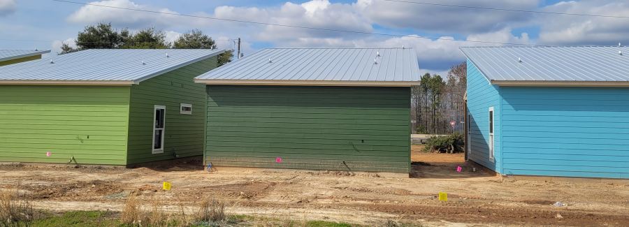 Metal Building and Roof from the back side of the building Lime Green and Green colors chosen by owner - constructed by J&A Building Construction West Monroe, Louisiana Call 228-627-2564 for info